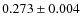$0.273\pm0.004$
