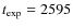 $t_{\rm exp} = 2595$