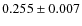 $0.255\pm0.007$