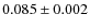 $0.085\pm0.002$