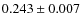 $0.243\pm0.007$