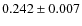 $0.242\pm0.007$