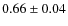 $0.66\pm 0.04$