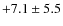 $ +7.1\pm 5.5 $