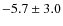 $ -5.7\pm 3.0 $