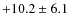 $ +10.2\pm 6.1 $