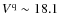 $V^{\rm q}\sim18.1$