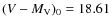 $(V-M_{{\rm V}})_0=18.61$