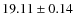 $19.11\pm 0.14$
