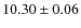 $10.30\pm0.06$