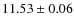 $11.53\pm0.06$