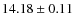 $14.18\pm0.11$