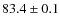 $83.4\pm0.1$
