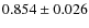 $0.854\pm0.026$