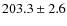 $203.3\pm2.6$