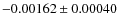 $ -0.00162 \pm 0.00040 $