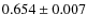 $0.654 \pm0.007$