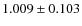 $1.009\pm0.103$