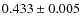 $0.433\pm0.005$