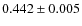 $0.442\pm0.005$