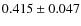 $0.415\pm0.047$