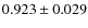 $0.923\pm0.029$