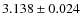 $3.138\pm0.024$