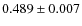 $0.489\pm0.007$