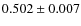 $0.502\pm0.007$