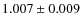 $1.007 \pm0.009$