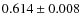 $0.614\pm0.008$
