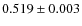$0.519\pm0.003$