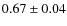 $0.67 \pm 0.04$