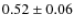 $0.52 \pm 0.06$