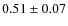 $0.51 \pm 0.07$