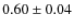 $0.60 \pm 0.04$