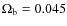$\Omega_{\rm b} = 0.045$