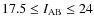 $17.5 \leq I_{\rm AB} \leq 24$