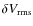 $\delta
V_{\rm rms}$