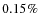 $0.15\%$