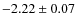 $-2.22 \pm 0.07$