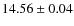 $14.56 \pm 0.04$