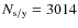$N_{\rm s/y} = 3014$