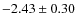 $-2.43 \pm 0.30$