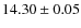 $14.30 \pm 0.05$