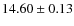 $14.60 \pm 0.13$