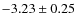 $-3.23 \pm 0.25$