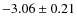 $-3.06 \pm 0.21$