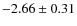 $-2.66 \pm 0.31$