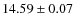 $14.59 \pm 0.07$